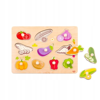 TOOKY TOY Puzzle Drevená skladačka s kolíkmi W.