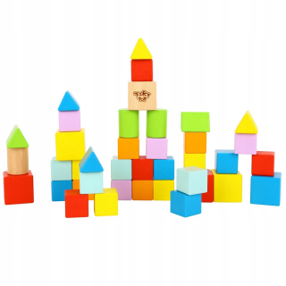 TOOKY TOY Sada Drevených Kociek (39 kusov)