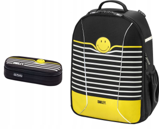 Aktovka školská taška - BATOH TORNISTER BE.BAG 2v1 SMILEY BATOH SMILI PENCIL