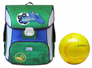Aktovka školská taška - Tornister Hama Baggymax Soccer + Kipsta Ball