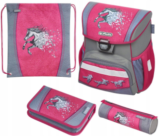 Aktovka školská taška - Herlitz Loop Plus Tornister 4in1 Power Horses Horse