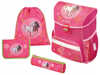Aktovka školská taška - Herlitz Loop Plus Spring Horses Set