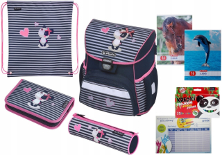Aktovka školská taška - Tornister Herlitz Loop plus Sweety Panda 4in1