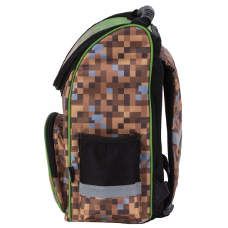 Aktovka školská taška - Casetic Satchel Ergonomická zelená Minecraf