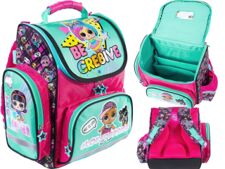 Aktovka školská taška - LOL Satchel Surprise School Bathpack Svetlo
