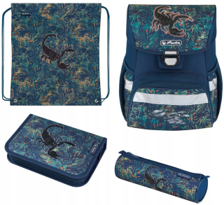 Aktovka školská taška - Tornister Loop Plus 4in1 Herlitz Scorpion Monster