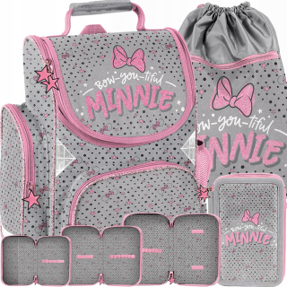 Aktovka školská taška - MINNIE MINI MOUSE TORNISTER PRE DIEVČA PASO