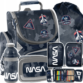 Aktovka školská taška - Školskébag ceruzky Case Sack Bidon Raňajky NASA