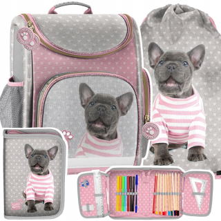 Aktovka školská taška - Školskábag ceruzka Case School Sack Bulldog Paso Set