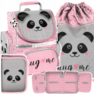 Aktovka školská taška - Schoolbag ceruzka Case Sack Panda Set s Panda Paso