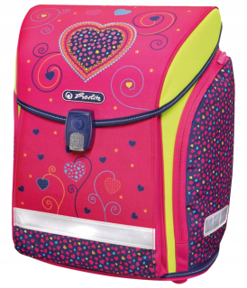 Školský batoh, taška - Tornister Bathpack Herlitz Midi Pink Hearts