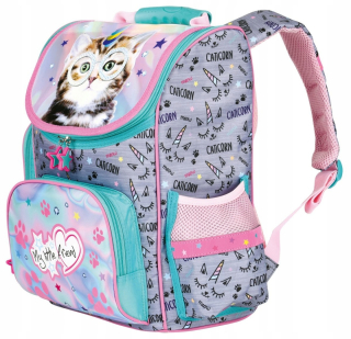 Aktovka školská taška - Torn Bag School Backpack môj malý priateľ mačiatko
