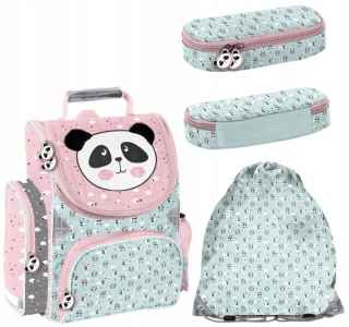 Aktovka školská taška - SchoolBag School Backpack Panda Panda Set