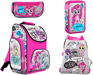Aktovka školská taška - SchoolBag School Batchpack Pony ceruzky Case WY SASZ