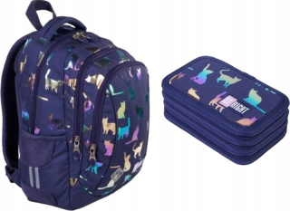 Školská taška - batoh, set, zostava - SchoolBag Backpack School Set s prípadom ceruzky