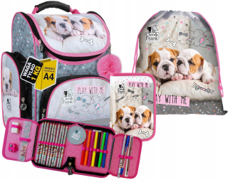 Aktovka školská taška - Schoolbag 3in1 CLEO FRANK DOG DOG