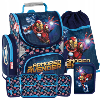 Aktovka školská taška - Školská taška Avenger Marvel-Set 3 Elements