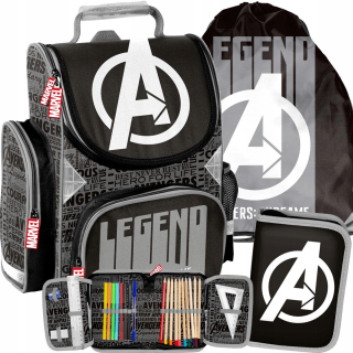 Aktovka školská taška - Školské vrecko Avengers pre chlapcov. Nastaviť