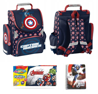Aktovka školská taška - Schoolbag Avengers Kapitán Amerika Poznámky P