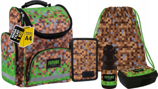 Aktovka školská taška - Ergo 5W1 hra Pixela Backup SchoolBag