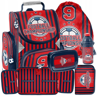 Aktovka školská taška - Školskébag Football-set 5 prvkov