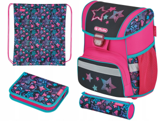 Aktovka školská taška - Schoolbag Herlitz Loop Plus Stars Set