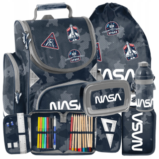 Aktovka školská taška - Školská taška PASO NASA-SET 5 prvok