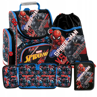 Aktovka školská taška - Školská taška Paso Spiderman Set 3 Elements