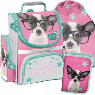 Aktovka školská taška - Školská taška doggy štýl