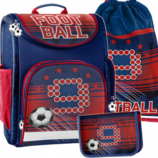 Aktovka školská taška - Schoolbag futbal pre chlapca s loptou