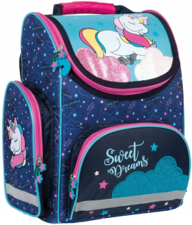 Aktovka školská taška - Školský taška batoh 1kg Unicorn Unicorn
