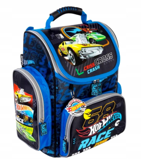 Aktovka školská taška - Školské tašky BuckLing Hot Wheels St.MAJEWSKI
