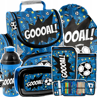 Aktovka školská taška - SchoolBag School Set pre Boy Football Ball