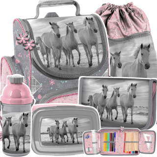 Aktovka školská taška - Schoolbag School Set Kone pre dievča