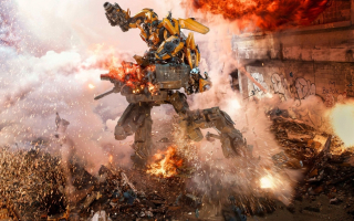 TRANSFORMERS BUMBLEBEE Nálepka plagát (veľkosť 80 × 52 cm)