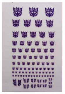 TRANSFORMERS - Transformers Logo Stickers Decepticon 94 ks