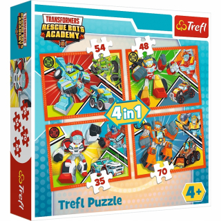 TRANSFORMERS - TREFL Puzzle 4W1 Transformers Academy
