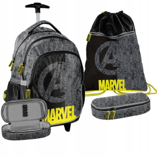Školská taška - batoh, set, zostava - Trolly School Paso Marvel - Set 3 prvky