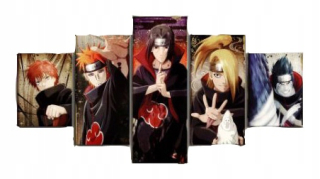 NARUTO - Tryptický akatsuki naruto anime 100x55cm