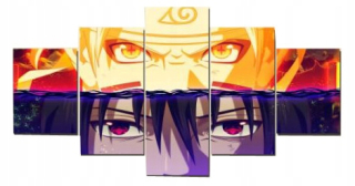 NARUTO - Tryptic na Kakashi Naruto Sasuke 100x55cm