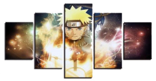 NARUTO - Triptych na Kakashi Naruto Sasuke 50x25cm