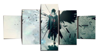 NARUTO - Triptych na plote Naruto Uchiha Sasuke 100x55cm