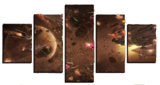 STAR WARS - Triptych Obrázok na plote Film Star Wars 150x80cm