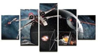 STAR WARS - Tryptics obrázok na plotovom filme Star Wars 200x100cm