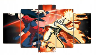 NARUTO - Tryptics obrázok na plote naruto vs madara 100x55cm
