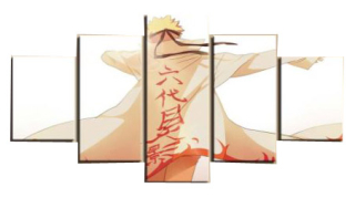 NARUTO - Tryptics Obrázok na horenie Uzumaki Naruto 200x100cm