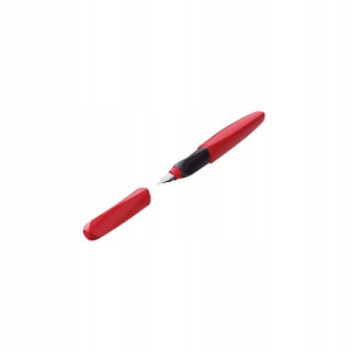 Twist Fountain Pen Fiery Red + 2 Pelican Capidges
