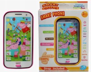 Telefón prasiatko PEPPA smartphone 3d svietiacim hra