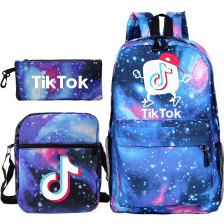 Školská taška - batoh, set, zostava - Školský batoh Tik Tok Galaxy Set