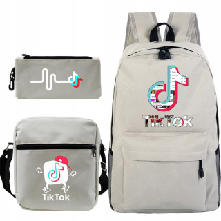 Školská taška - batoh, set, zostava - Školský batoh Tik Tok Set aktovka na školské batohy